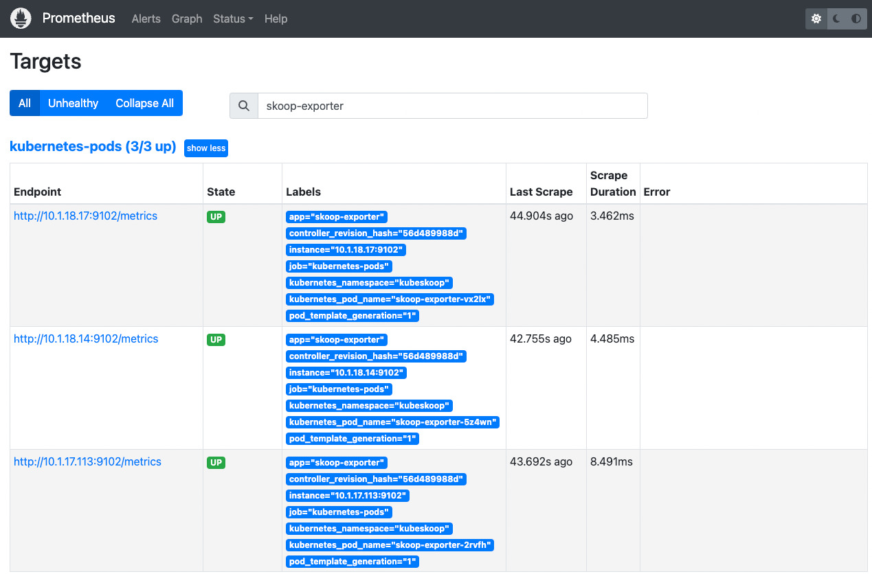 prometheus-exporter-targets